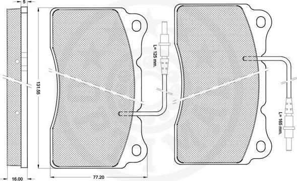 Optimal 12217 - Kit de plaquettes de frein, frein à disque cwaw.fr