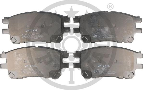 Optimal 12238 - Kit de plaquettes de frein, frein à disque cwaw.fr