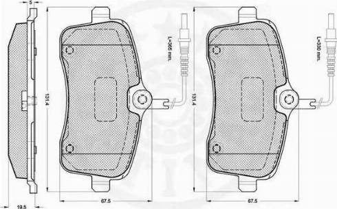 Optimal 12274 - Kit de plaquettes de frein, frein à disque cwaw.fr