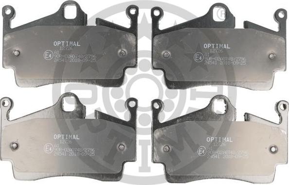 Optimal 12726 - Kit de plaquettes de frein, frein à disque cwaw.fr