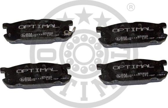 Optimal 85302 - Kit de plaquettes de frein, frein à disque cwaw.fr