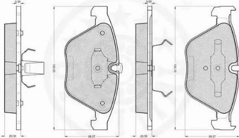 Optimal 85700 - Kit de plaquettes de frein, frein à disque cwaw.fr