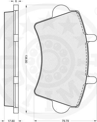 Optimal 81900 - Kit de plaquettes de frein, frein à disque cwaw.fr