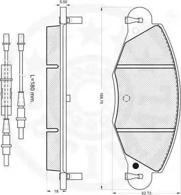 Optimal 82704 - Kit de plaquettes de frein, frein à disque cwaw.fr