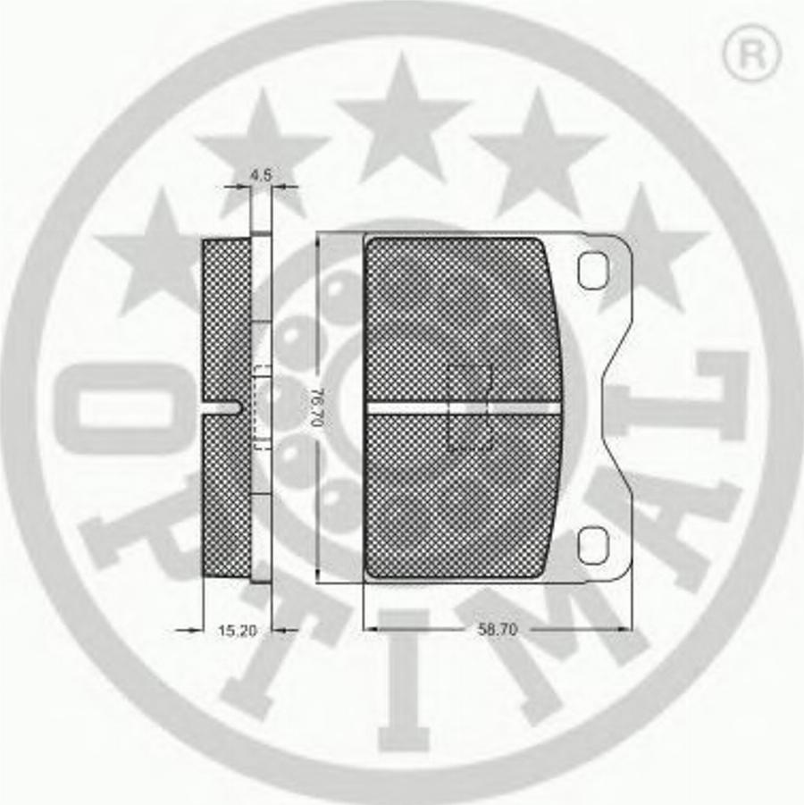 Optimal 2150/15 - Kit de plaquettes de frein, frein à disque cwaw.fr