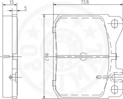 Optimal 2301 - Kit de plaquettes de frein, frein à disque cwaw.fr