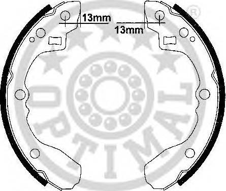 Optimal BB-7274 - Jeu de mâchoires de frein cwaw.fr