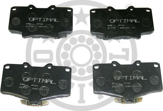 Optimal BP-09880 - Kit de plaquettes de frein, frein à disque cwaw.fr