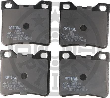 Optimal BP-10095 - Kit de plaquettes de frein, frein à disque cwaw.fr