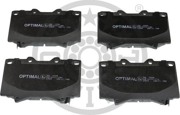 Optimal BP-10334 - Kit de plaquettes de frein, frein à disque cwaw.fr