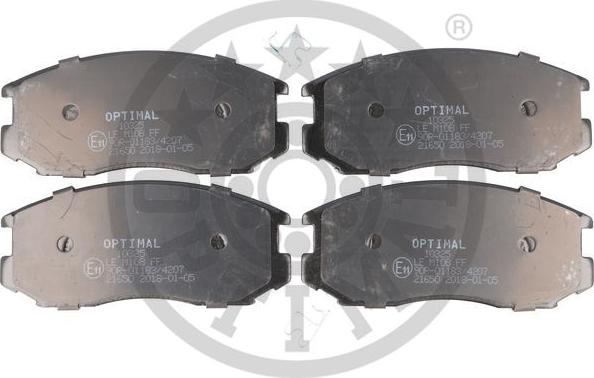 Optimal BP-10325 - Kit de plaquettes de frein, frein à disque cwaw.fr