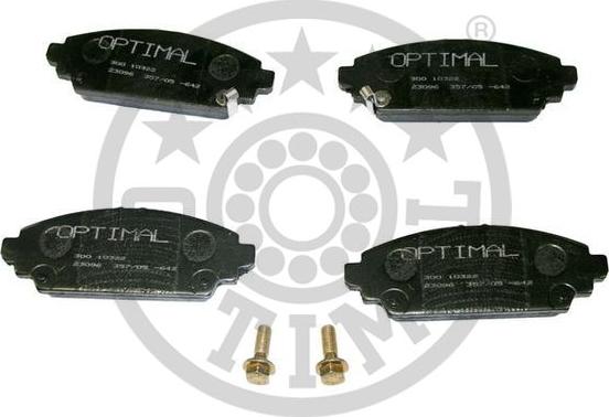 Optimal BP-10322 - Kit de plaquettes de frein, frein à disque cwaw.fr