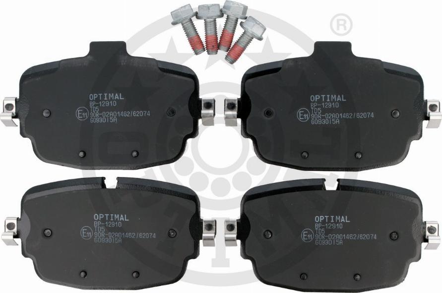 Optimal BP-12910 - Kit de plaquettes de frein, frein à disque cwaw.fr