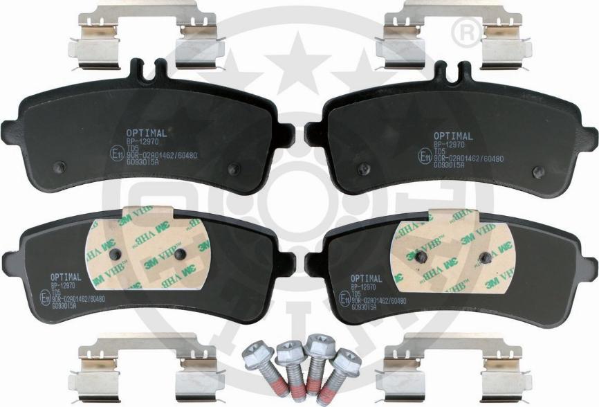 Optimal BP-12970 - Kit de plaquettes de frein, frein à disque cwaw.fr