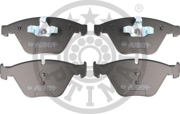 Optimal BP-12539 - Kit de plaquettes de frein, frein à disque cwaw.fr