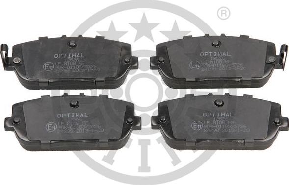 Optimal BP-12526 - Kit de plaquettes de frein, frein à disque cwaw.fr