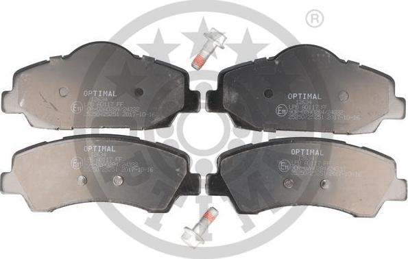 Optimal BP-12634 - Kit de plaquettes de frein, frein à disque cwaw.fr