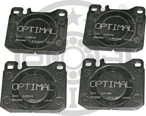 Optimal BP-12046 - Kit de plaquettes de frein, frein à disque cwaw.fr