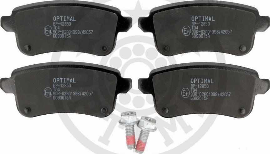 Optimal BP-12850 - Kit de plaquettes de frein, frein à disque cwaw.fr