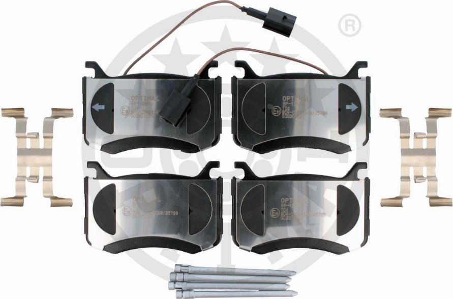 Optimal BP-12863 - Kit de plaquettes de frein, frein à disque cwaw.fr