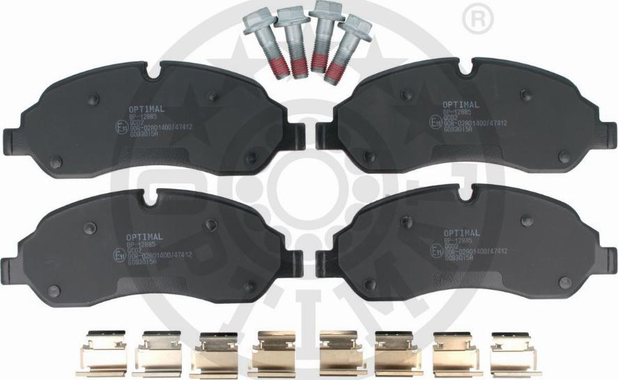 Optimal BP-12885 - Kit de plaquettes de frein, frein à disque cwaw.fr