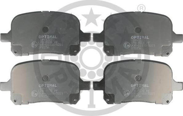 Optimal BP-12213 - Kit de plaquettes de frein, frein à disque cwaw.fr