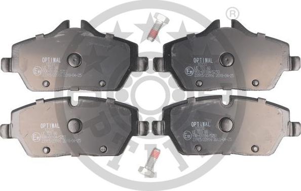 Optimal BP-12233 - Kit de plaquettes de frein, frein à disque cwaw.fr