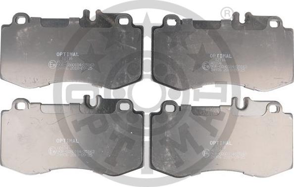 Optimal BP-12716 - Kit de plaquettes de frein, frein à disque cwaw.fr