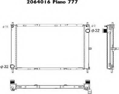 Ordonez 2064016 - Radiateur, refroidissement du moteur cwaw.fr