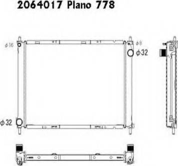 Ordonez 2064017 - Radiateur, refroidissement du moteur cwaw.fr