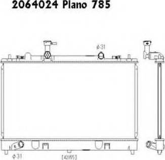 Ordonez 2064024 - Radiateur, refroidissement du moteur cwaw.fr