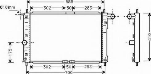 Ordonez 2065125 - Radiateur, refroidissement du moteur cwaw.fr