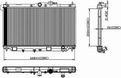 Ordonez 2066050 - Radiateur, refroidissement du moteur cwaw.fr