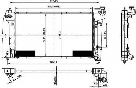 Ordonez 2066057 - Radiateur, refroidissement du moteur cwaw.fr