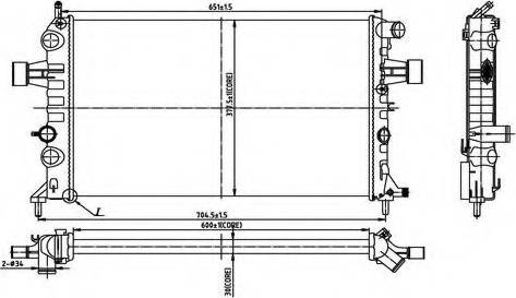 Ordonez 2066009 - Radiateur, refroidissement du moteur cwaw.fr