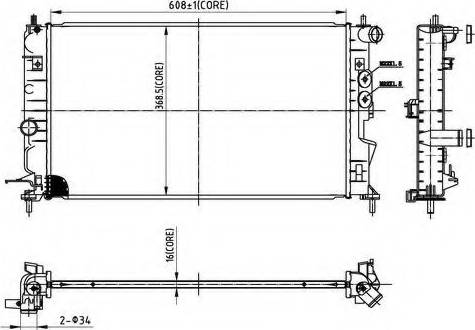 Ordonez 2066017 - Radiateur, refroidissement du moteur cwaw.fr