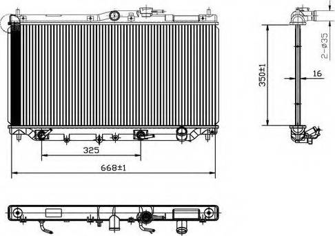 Ordonez 2066083 - Radiateur, refroidissement du moteur cwaw.fr