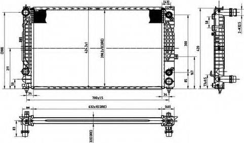 Ordonez 2066078 - Radiateur, refroidissement du moteur cwaw.fr