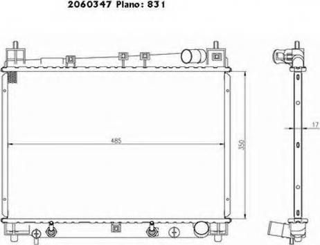 Ordonez 2060347 - Radiateur, refroidissement du moteur cwaw.fr