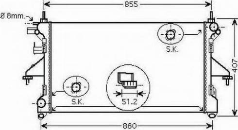 Ordonez 2060353 - Radiateur, refroidissement du moteur cwaw.fr