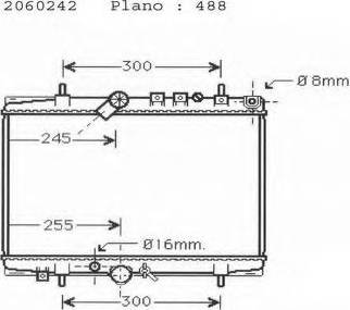 Ordonez 2060242 - Radiateur, refroidissement du moteur cwaw.fr