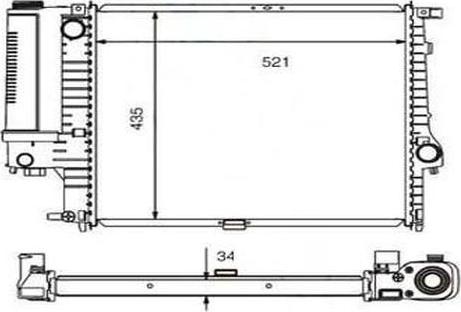 Ordonez 2060200 - Radiateur, refroidissement du moteur cwaw.fr