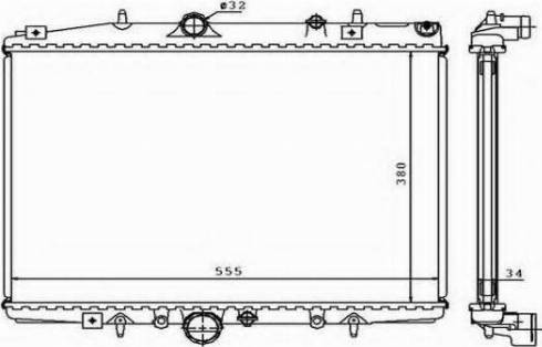 Ordonez 2060289 - Radiateur, refroidissement du moteur cwaw.fr