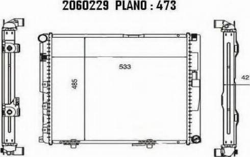 Ordonez 2060229 - Radiateur, refroidissement du moteur cwaw.fr