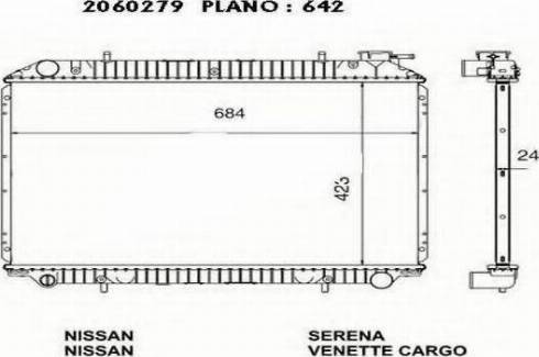 Ordonez 2060279 - Radiateur, refroidissement du moteur cwaw.fr