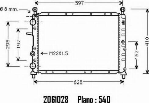 Ordonez 2061028 - Radiateur, refroidissement du moteur cwaw.fr