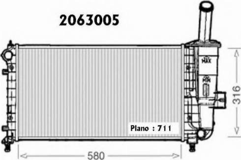 Ordonez 2063005 - Radiateur, refroidissement du moteur cwaw.fr