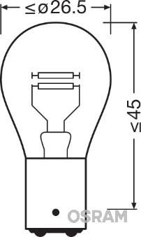 Osram 7225-02B - Ampoule, feu stop / feu arrière cwaw.fr