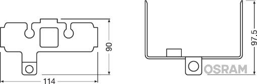 Osram LEDFOG101-INF-M - Support, phare antibrouillard cwaw.fr