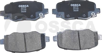 OSSCA 60776 - Kit de plaquettes de frein, frein à disque cwaw.fr